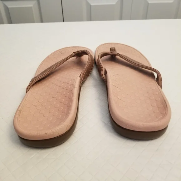 VIONIC Tieperf  Rose Gold Thongs Flip Flop Sandals 10.5 By Measurement - Picture 4 of 10